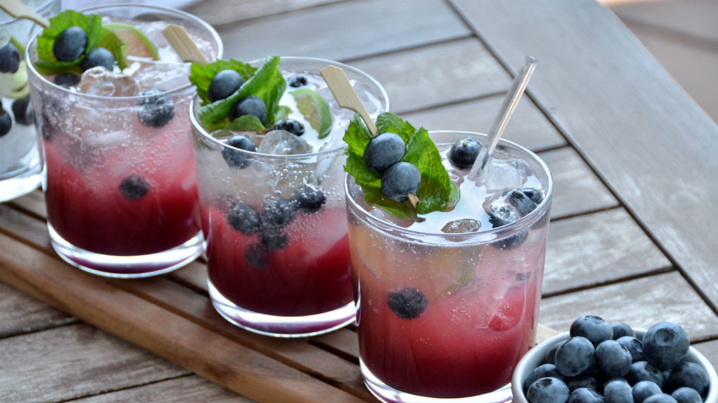 Fantastisch leckerer Blaubeer-Mojito 