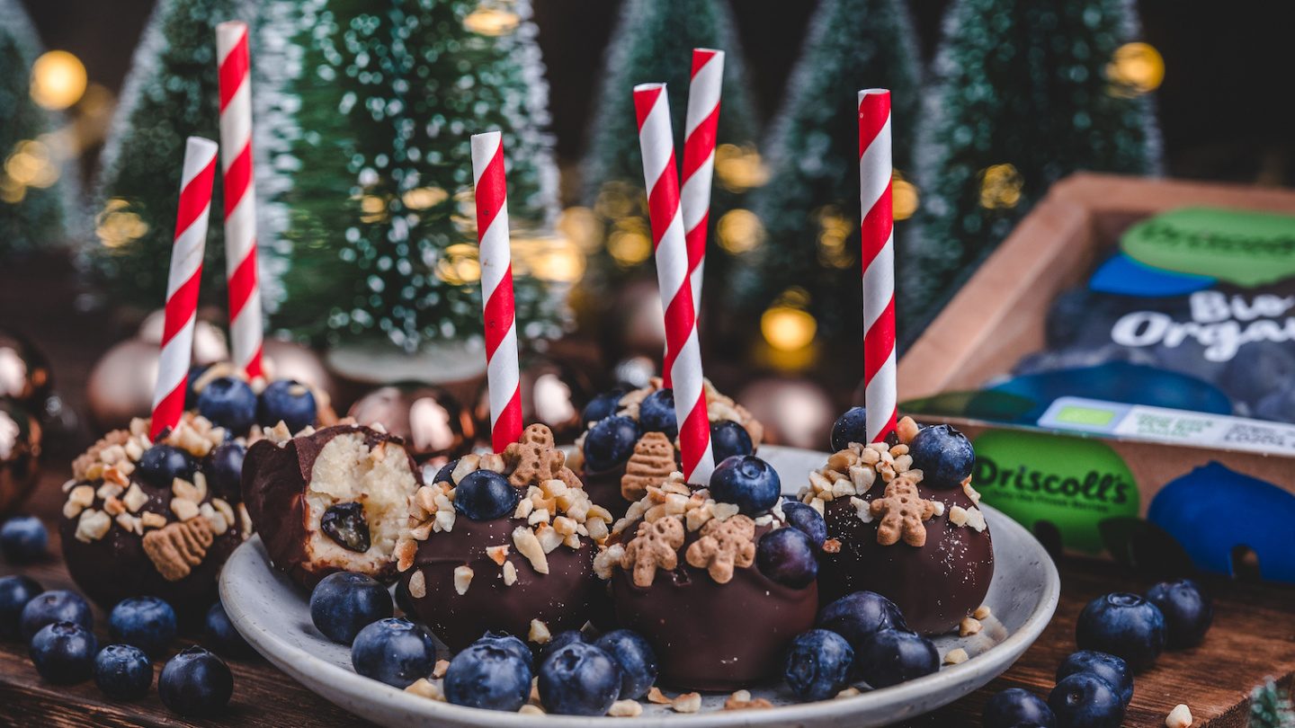 Cake Pops mit Blaubeeren