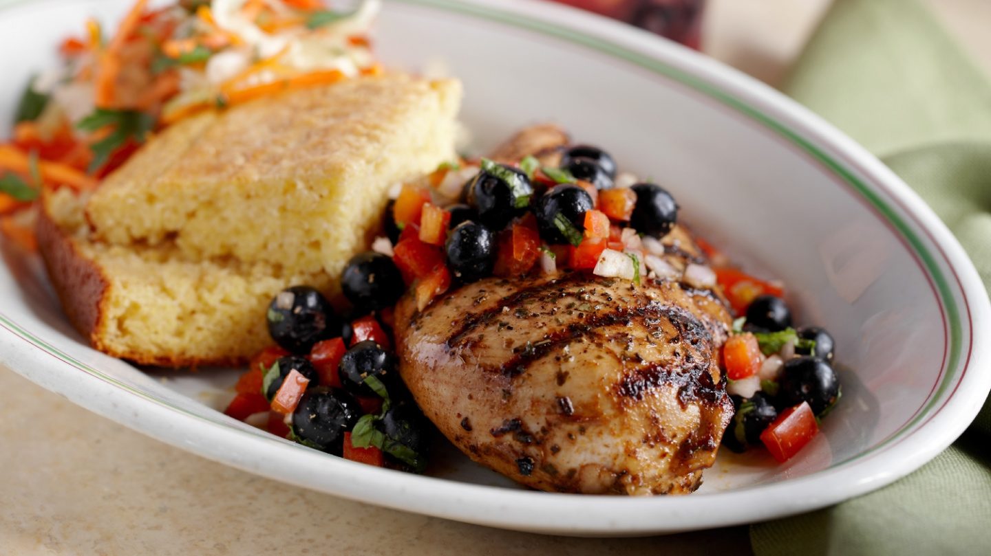 Grillhähnchen mit Blaubeeren