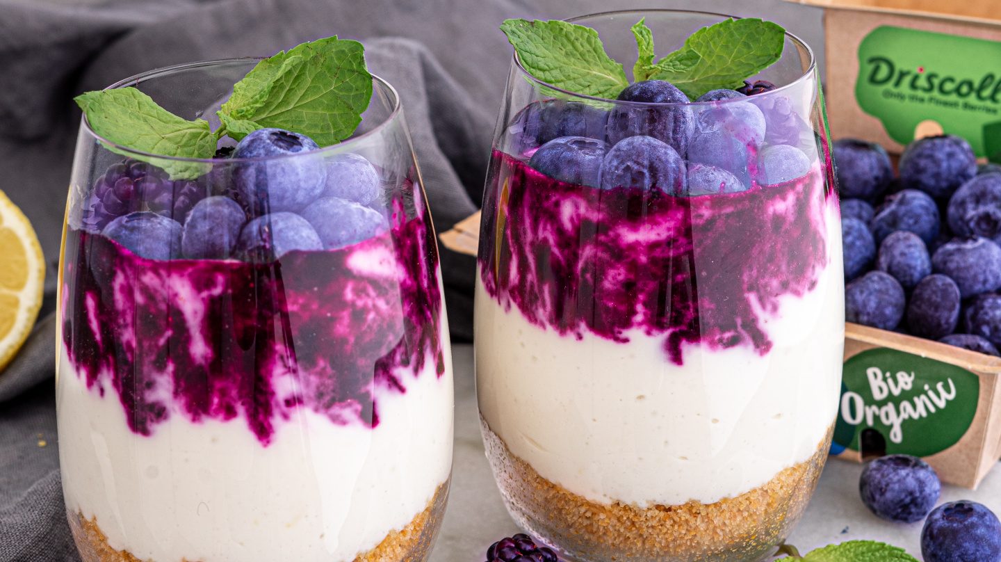 Käsekuchen-Dessert im Glas