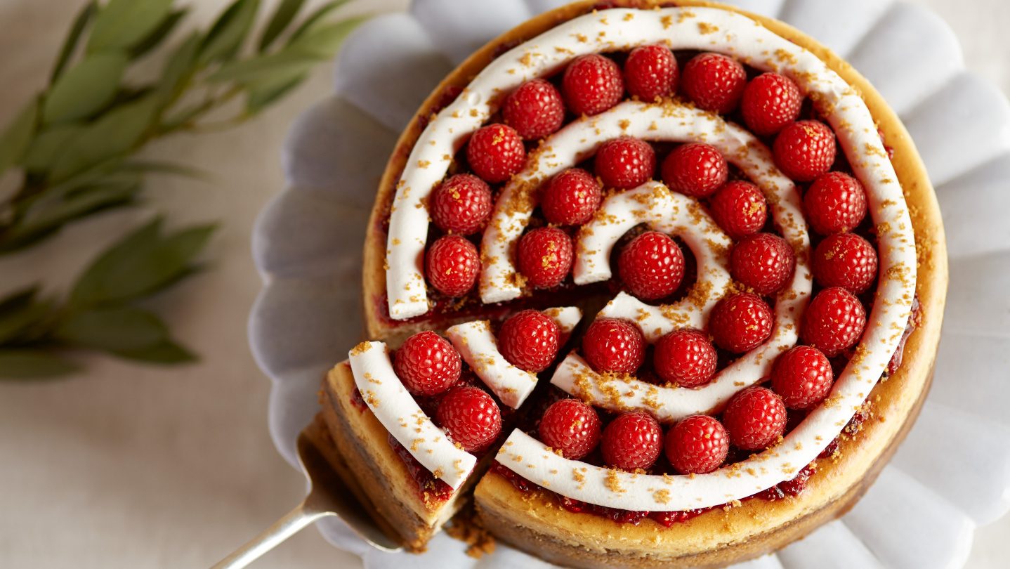 Himbeer-Cranberry-Gewürzkäsekuchen