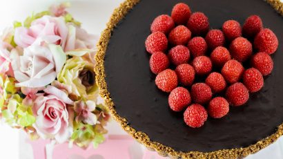 Glutenfreie Himbeer-Schoko-Ganache-Tarte 