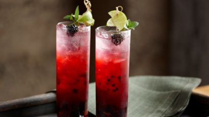 Sprudelnder Brombeer-Mojito 