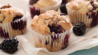 Zauberhafte Brombeer- und Kokosnussmuffins 