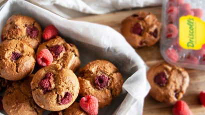 Muffins mit Himbeeren und Vanille