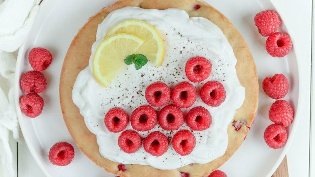 Rezept Joghurt-Vanille-Himbeer Kuchen